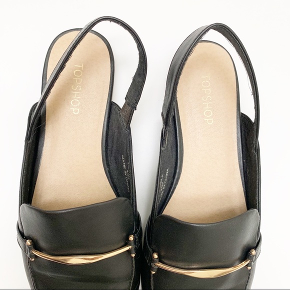 TOPSHOP Lemonade Slingback black Loafers Flats - Picture 4 of 4